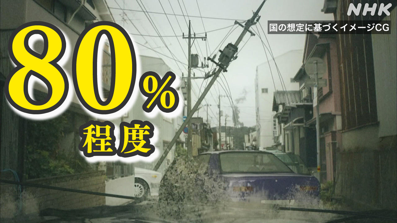 【速報】南海トラフ巨大地震　30年以内の発生確率「80％程度」に引き上げ　地震調査委員会